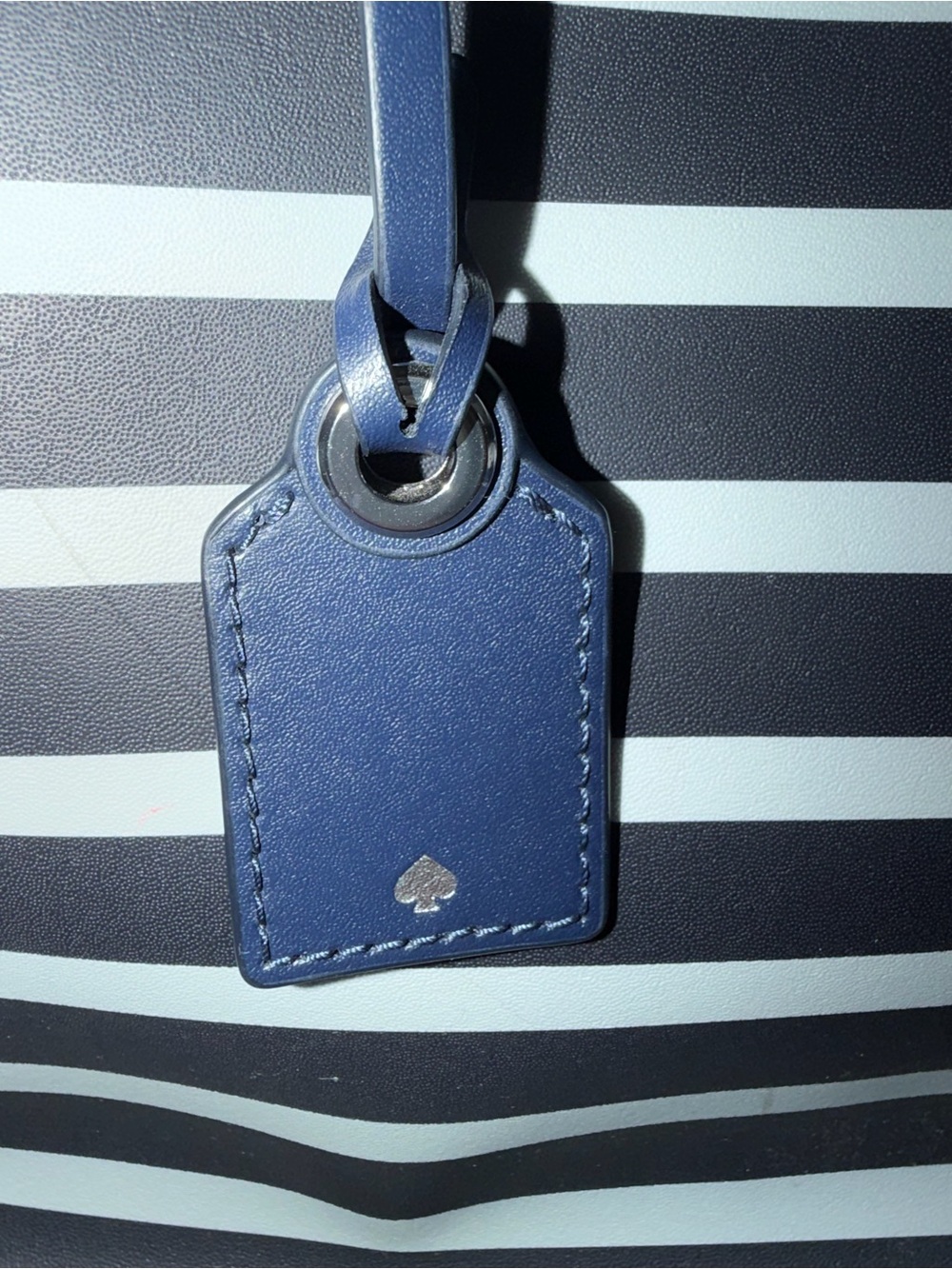 kate spade Navy and grey  Striped Shoulder Tote - Picture 4 of 6